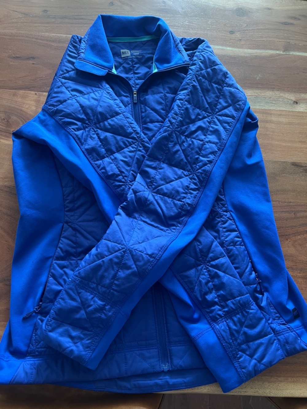 MEC Quilted Royal Blue Women's Bomber Jacket